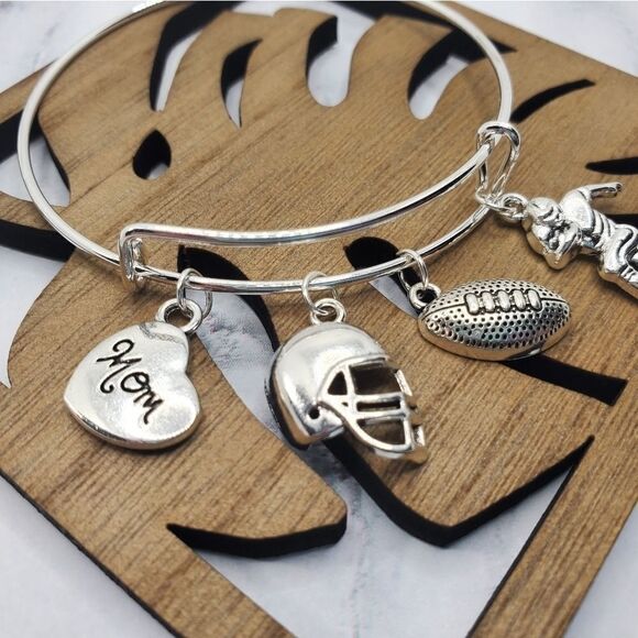 Football Mom Expandable Charm Bracelet - Picture 11 of 13